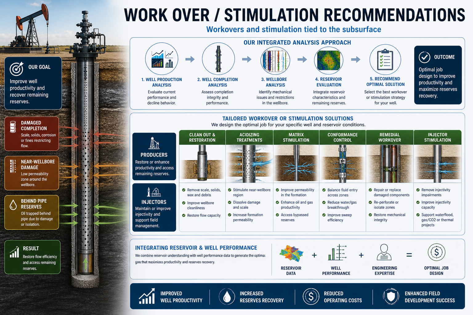 Work over and stimulation recommendations illustration.